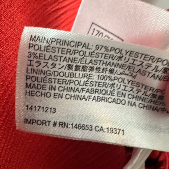 C/MEO Collective One Shoulder Ruffle Sleeve Dress Red - Picture 11 of 13